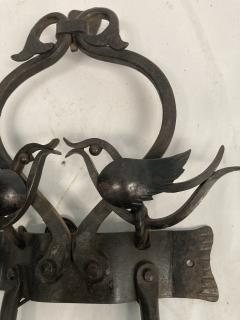 Pair of 1940s wrought iron sconces - 3312033