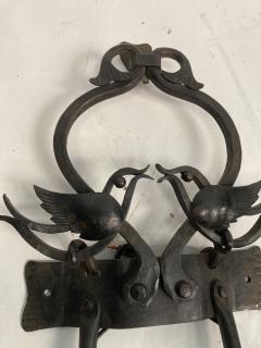Pair of 1940s wrought iron sconces - 3312034