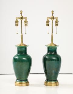 Pair of 1950 s Japanese Ceramic Urn Shaped Lamps - 3585360