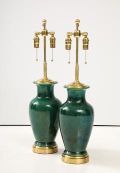 Pair of 1950 s Japanese Ceramic Urn Shaped Lamps - 3585361