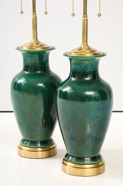Pair of 1950 s Japanese Ceramic Urn Shaped Lamps - 3585362