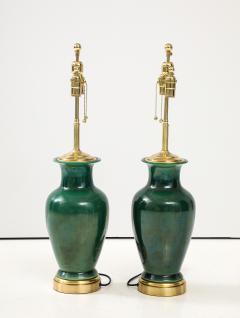Pair of 1950 s Japanese Ceramic Urn Shaped Lamps - 3585363