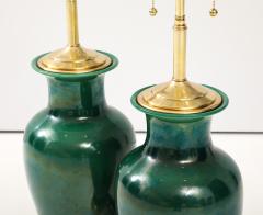 Pair of 1950 s Japanese Ceramic Urn Shaped Lamps - 3585364