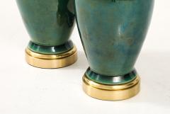 Pair of 1950 s Japanese Ceramic Urn Shaped Lamps - 3585366