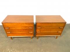 Pair of 1950s Custom Made Modernist Walnut Dressers - 4724692