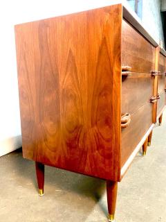 Pair of 1950s Custom Made Modernist Walnut Dressers - 4724694
