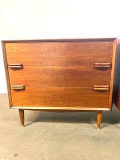 Pair of 1950s Custom Made Modernist Walnut Dressers - 4724703