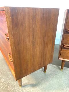 Pair of 1950s Custom Made Modernist Walnut Dressers - 4724705