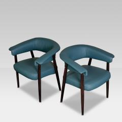 Pair of 1950s Italian Leather Armchairs - 3914373