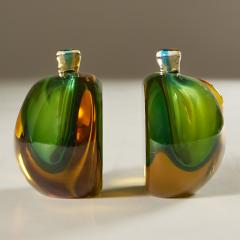 Pair of 1950s Italian Murano glass apple bookends objet dart - 3146477