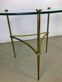 Pair of 1950s Italian Solid Brass and Tempered Glass End Tables - 451722