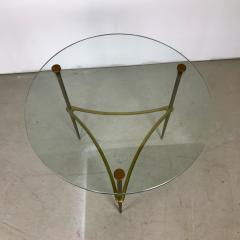 Pair of 1950s Italian Solid Brass and Tempered Glass End Tables - 451723