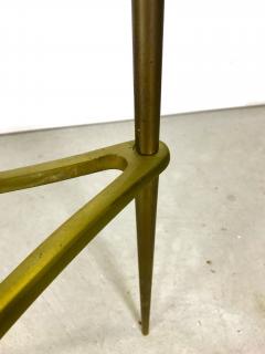 Pair of 1950s Italian Solid Brass and Tempered Glass End Tables - 451724