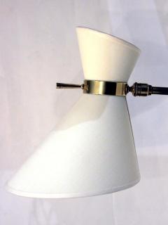 Pair of 1950s wall lights in brass with diabolo shades - 1939721