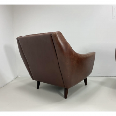 Pair of 1960 s Danish Leather Lounge Chairs - 2935906