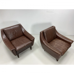 Pair of 1960 s Danish Leather Lounge Chairs - 2935922