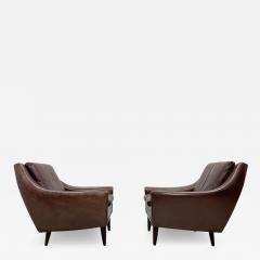 Pair of 1960 s Danish Leather Lounge Chairs - 2940215