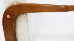 Pair of 1960s Armchairs in White Bouclette - 2483050