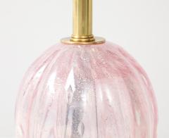 Pair of 1960s Candy Pink Murano Glass Table lamps - 4768504