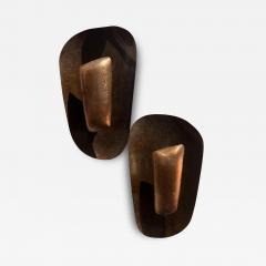 Pair of 1960s Hammered Copper Sconces - 3709304