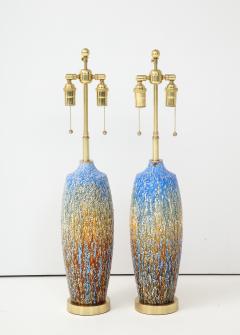 Pair of 1960s Italian Glazed Ceramic Lamps  - 1111680