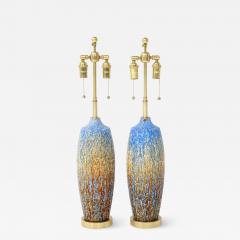 Pair of 1960s Italian Glazed Ceramic Lamps  - 1112570