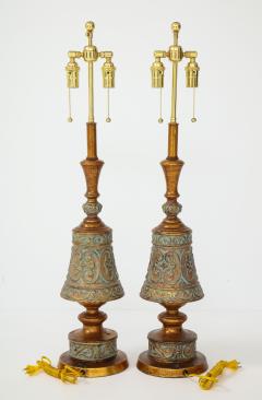 Pair of 1960s Italian Hollywood Regency Style Lamps  - 1090699