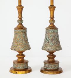 Pair of 1960s Italian Hollywood Regency Style Lamps  - 1090701