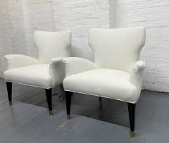 Pair of 1960s Italian Small Slipper Chairs - 2155231