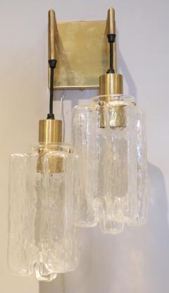 Pair of 1960s Kalmar Glass and Brass Sconces - 283405