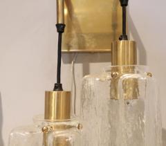 Pair of 1960s Kalmar Glass and Brass Sconces - 283406