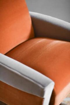 Pair of 1960s swivel armchairs covered in Dedar fabric - 3420444