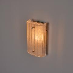 Pair of 1970s Hoffmeister Leuchten Sculptural Glass Wall Lamps - 4633047