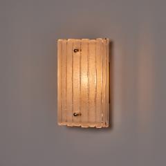 Pair of 1970s Hoffmeister Leuchten Sculptural Glass Wall Lamps - 4633049