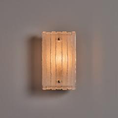 Pair of 1970s Hoffmeister Leuchten Sculptural Glass Wall Lamps - 4633050