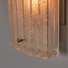 Pair of 1970s Hoffmeister Leuchten Sculptural Glass Wall Lamps - 4633051