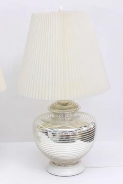Pair of 1970s Mercury Glass Globe Table Lamps - 1798555