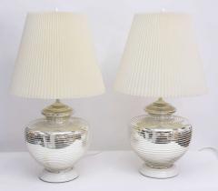 Pair of 1970s Mercury Glass Globe Table Lamps - 1798560