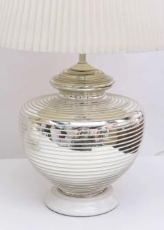 Pair of 1970s Mercury Glass Globe Table Lamps - 1798561