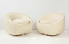 Pair of 1970s Mid Century Modern Swivel Chairs  - 3085044