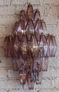 Pair of 1970s Murano Sconces with Amethyst Polyhedron Glass - 914071