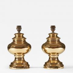 Pair of 1970s Swedish gold table lamps - 2526654