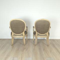 Pair of 1980s Randolph Hein Italian Painted Chairs in Louis XVI Style - 4156446