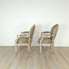 Pair of 1980s Randolph Hein Italian Painted Chairs in Louis XVI Style - 4156447