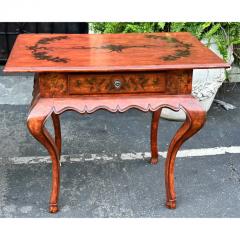 Pair of 19c Style Red Chinoiserie End Tables or Nightstands - 3008165
