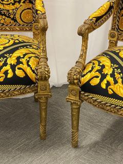 Pair of 19th 20th Century Louis XVI Style Carved Armchairs - 2981239