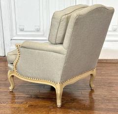 Pair of 19th C Style Louis XV Style Bergere Armchairs - 3639540