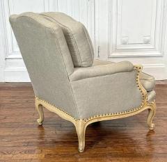 Pair of 19th C Style Louis XV Style Bergere Armchairs - 3639543