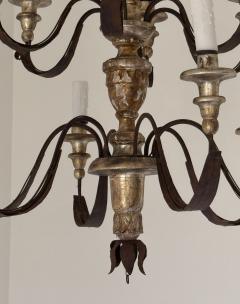 Pair of 19th Century 12 Lite Tuscan Silverleaf Chandeliers - 4552592