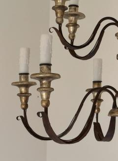 Pair of 19th Century 12 Lite Tuscan Silverleaf Chandeliers - 4552593